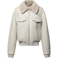 LOUIS VUITTON Wool Blouson With Shearling Collar