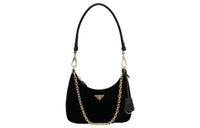 PRADA Leather Handbag Shoulder Bag Women's Black