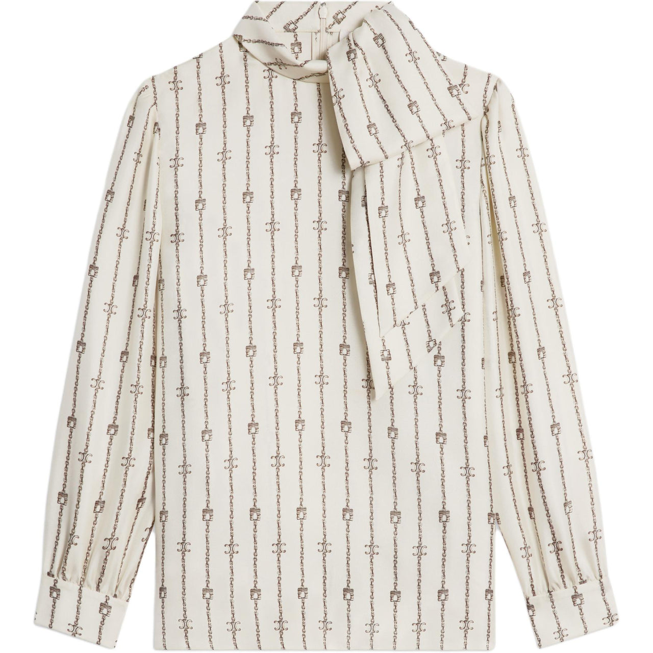 CELINE Lavalliere Bow Detailed Blouse