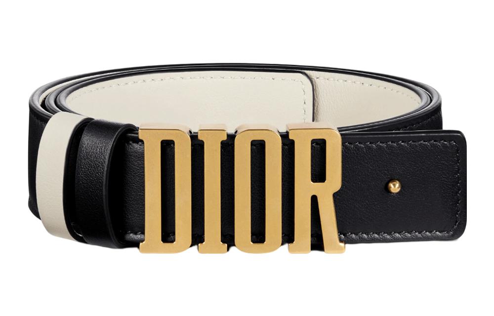 DIOR Logo Emblem Minimalist Style Versatile Smooth Buckle Women's Width 3cm