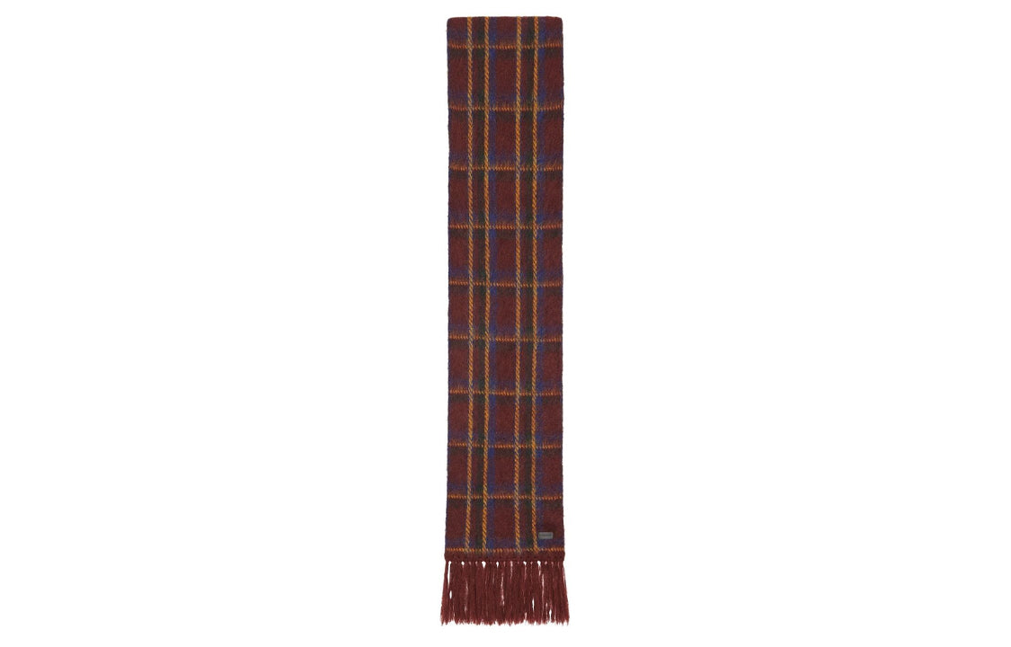 SAINT LAURENT Knit Scarves Men Burgundy