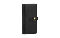 LOUIS VUITTON Taurillon Leather Wallet Women's Black
