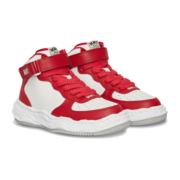 Maison MIHARA YASUHIRO WAYNE OG Sole Leather High-top Sneaker 'Red' A08FW705-WHTRED