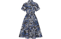 DIOR Quarterly New Products Short-Sleeved Dresses Women's Blue