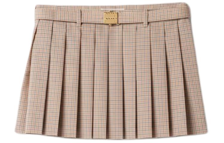 MIU MIU Casual Short Skirts Women's Limestone