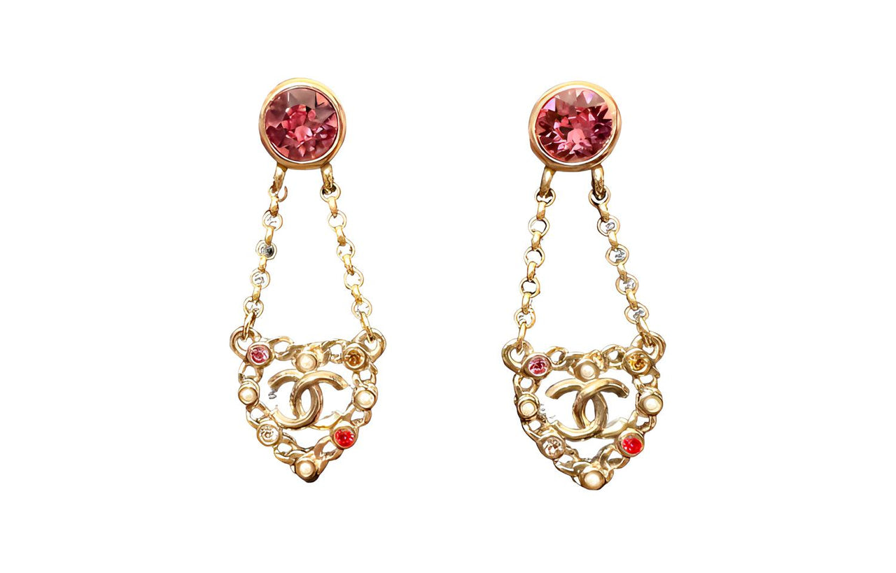 CHANEL Earrings Women's Gold