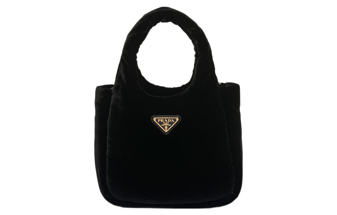 PRADA Fabric Shoulder Bag Crossbody Bag Handbag Mini Women's Black