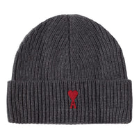 AMI FW25 Ami De Coeur Beanie Accessories 'Grey' BFUHA106-018-084