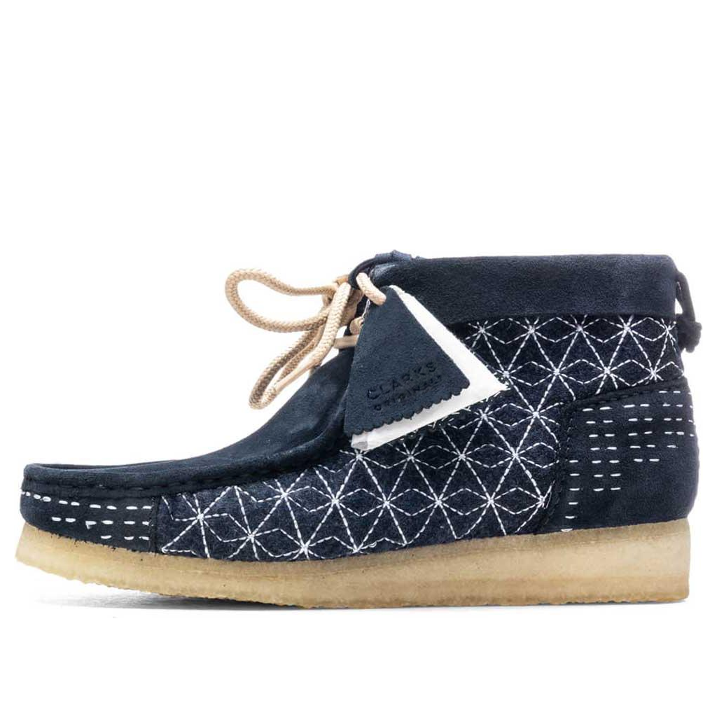 Clarks Wallabee Boots 'Navy Shashiko' 26169152