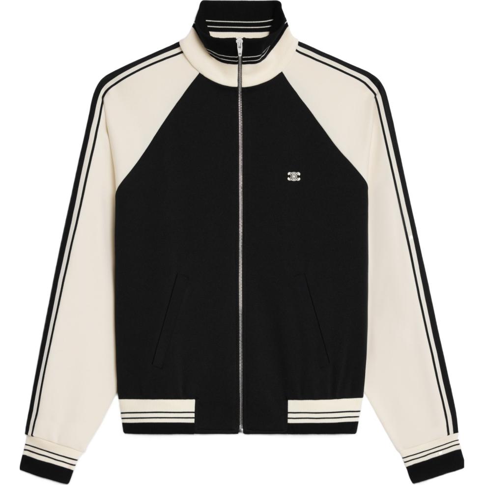 CELINE Triomphe Tracksuit Jacket In Double Face Jersey