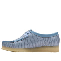 (WMNS) Clarks Wallabee Croc 'Powder Blue' 26180681
