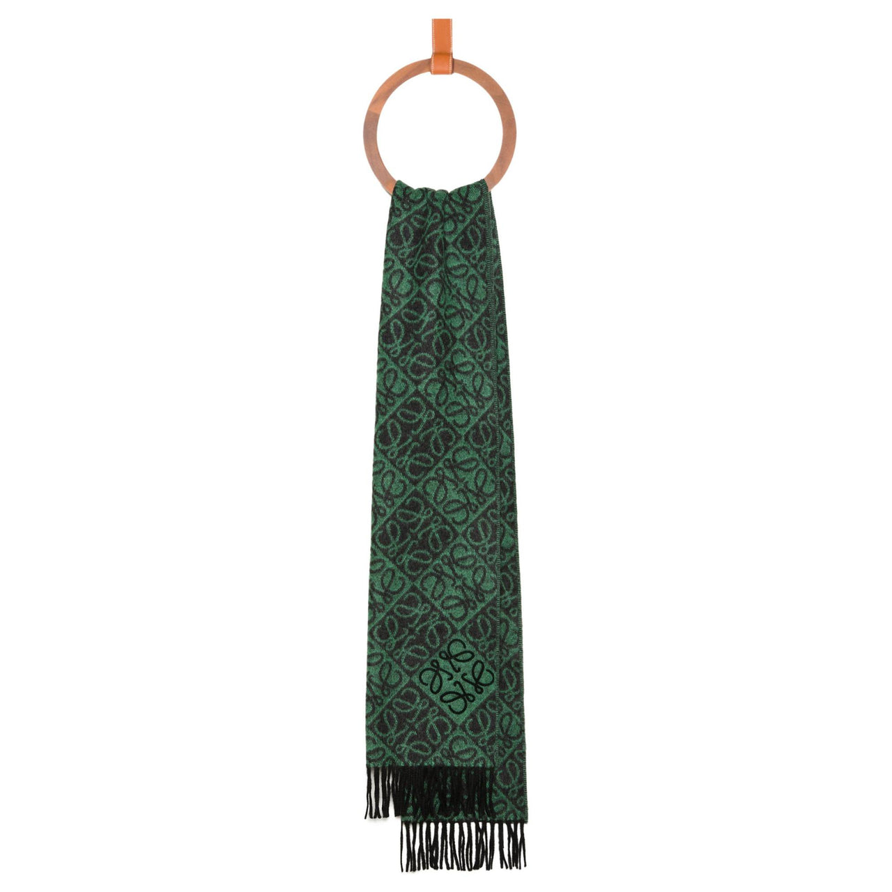 LOEWE Wool, Cashmere Knit Scarves Unisex Green