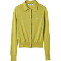 MIU MIU Cashmere Silk Cardigan 'Pistacchio'