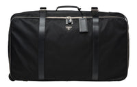 PRADA Leather Suitcase Handbag Men's Black