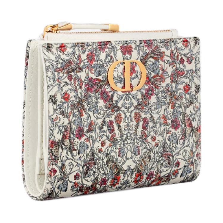 DIOR Dioramour Dior Calfskin Wallet Women's Multicolor