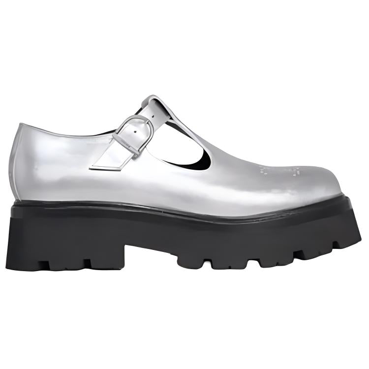 CELINE Bulky Derby Shoes Women's Silver