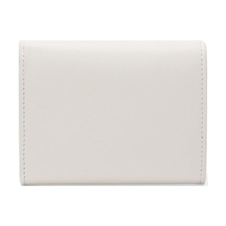 LOEWE Suna Fujita Collaboration Satin Calfskin Wallet Women's White