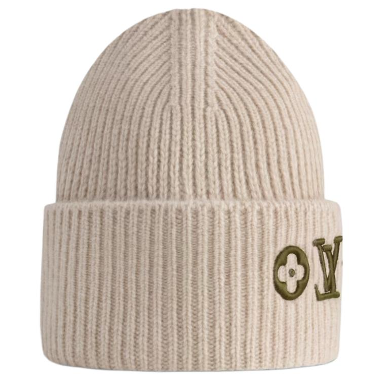 LOUIS VUITTON Sheep Wool Beanies Unisex Brown