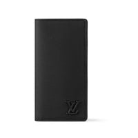 LOUIS VUITTON Grained Calfskin Wallet Men's Black