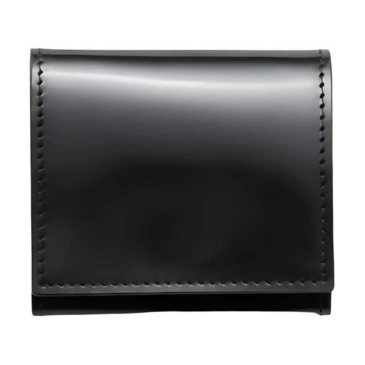 PRADA Brushed Leather Coin Purse Men's Black