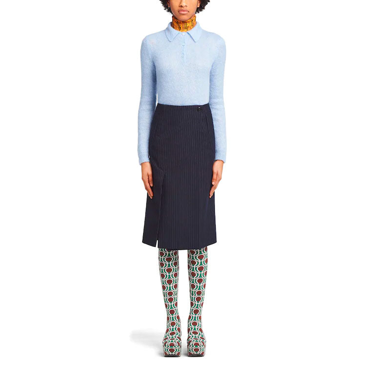 PRADA Casual Long Skirts Women's Navy