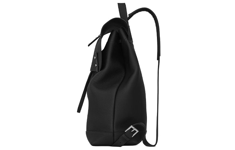 SAINT LAURENT Grain Leather Backpack Men's Black