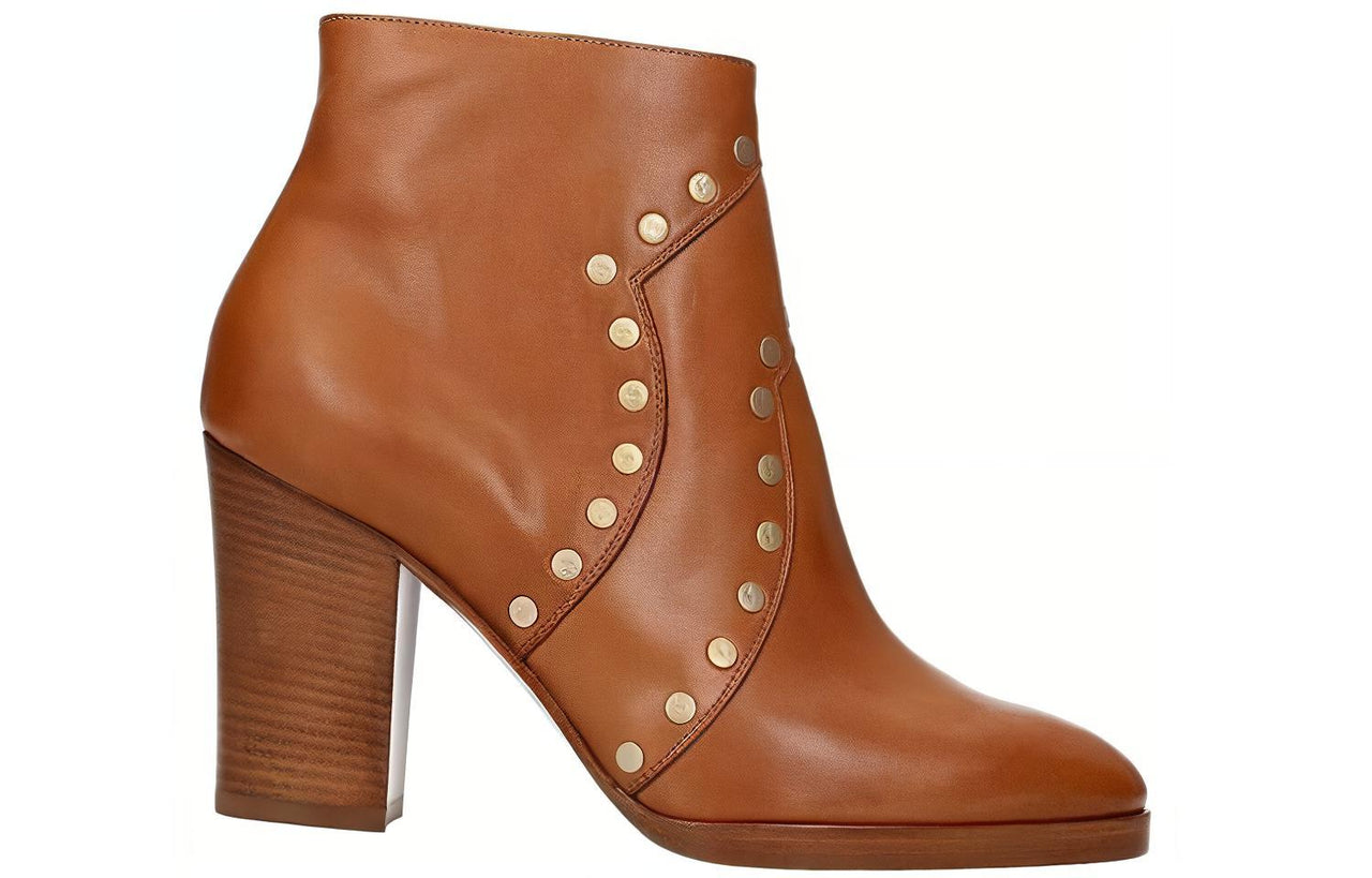 CELINE Ankle Boots Women's Brown