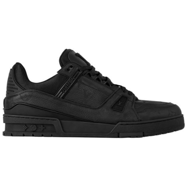 LOUIS VUITTON Trainer Low-Top Skateboard Shoes Men's Black
