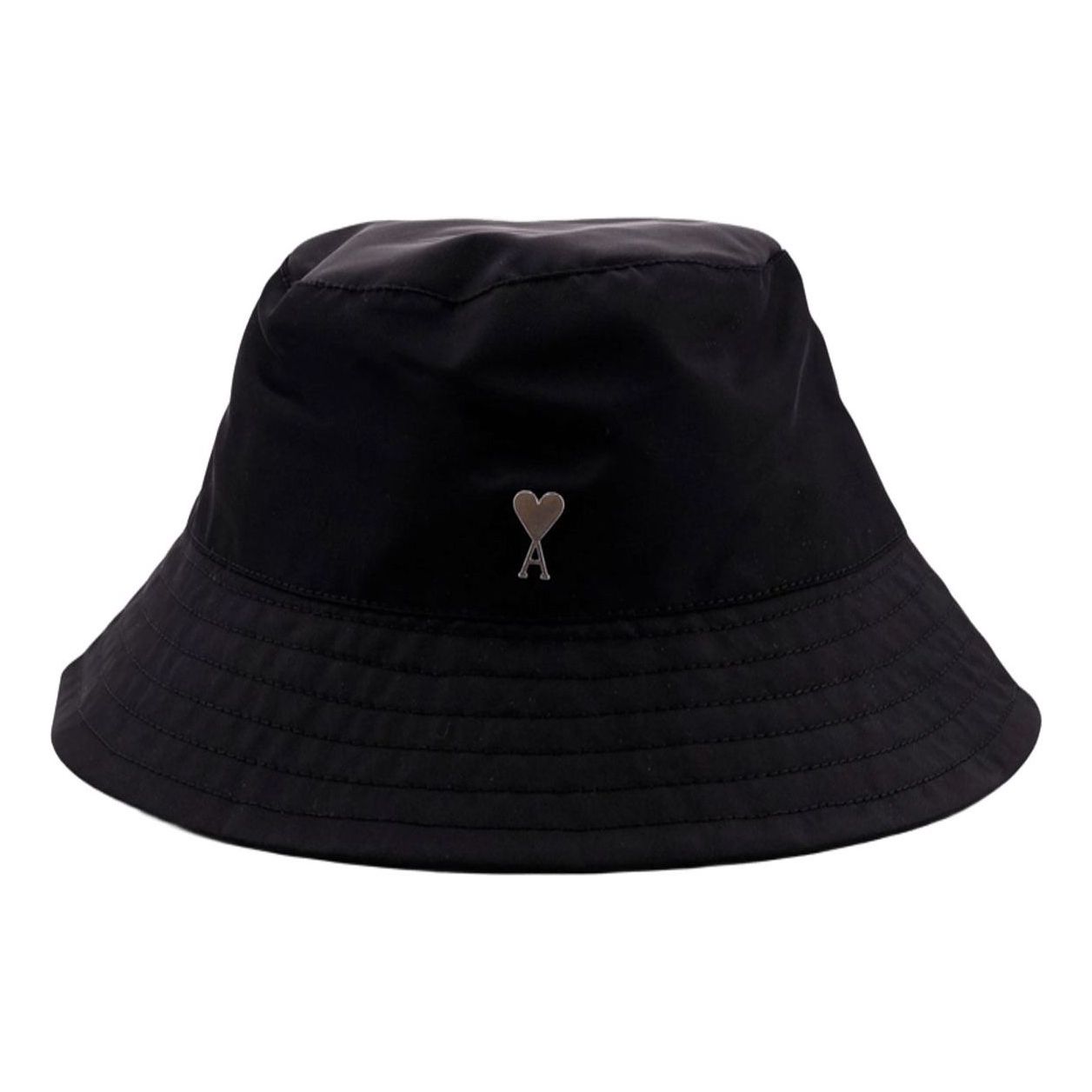 AMI SS26 De Coeur Stud Bucket Hat 'Black Silver' UHA671-PA0037-001