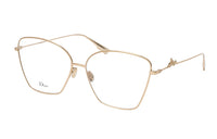 DIOR Eyeglass Frames Unisex Gold