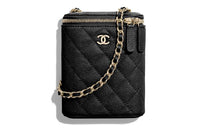 CHANEL Calfskin Camera Bag With Cell Phone Pouch Shoulder Bag Crossbody Bag Regular Women's Black