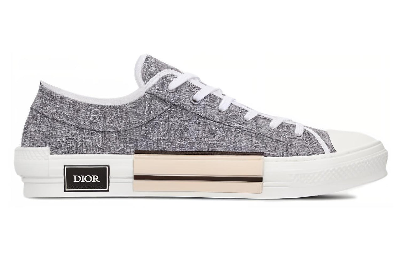 DIOR B23 Low Top Ruthenium Metallic Thread DIOR Oblique Jacquard
