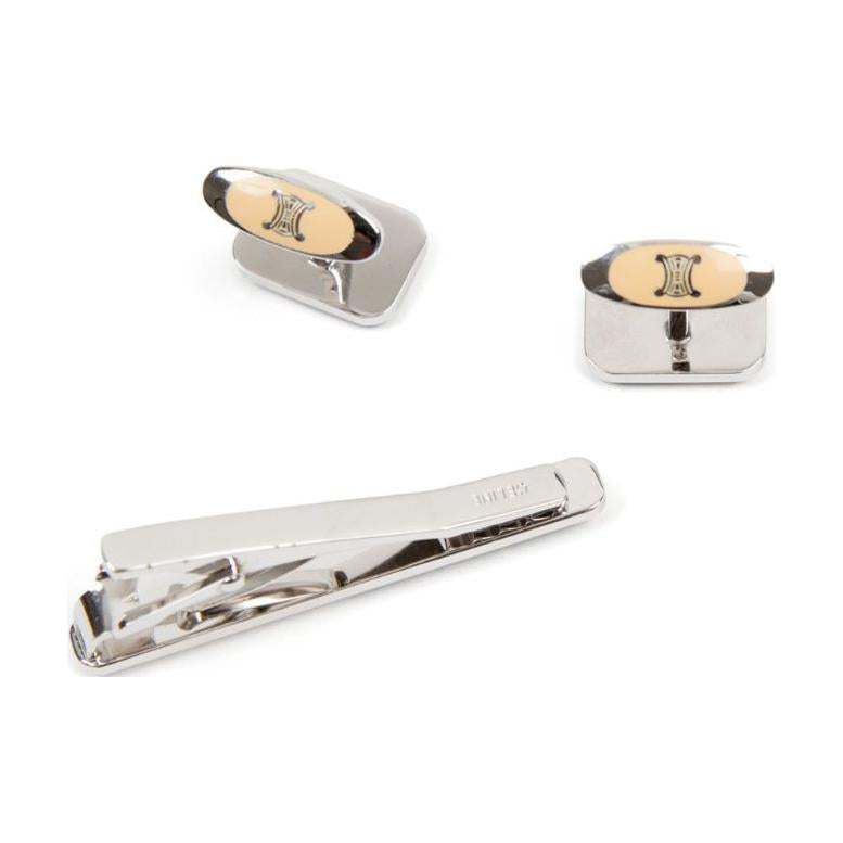 CELINE Metal Cufflinks Men's Silver