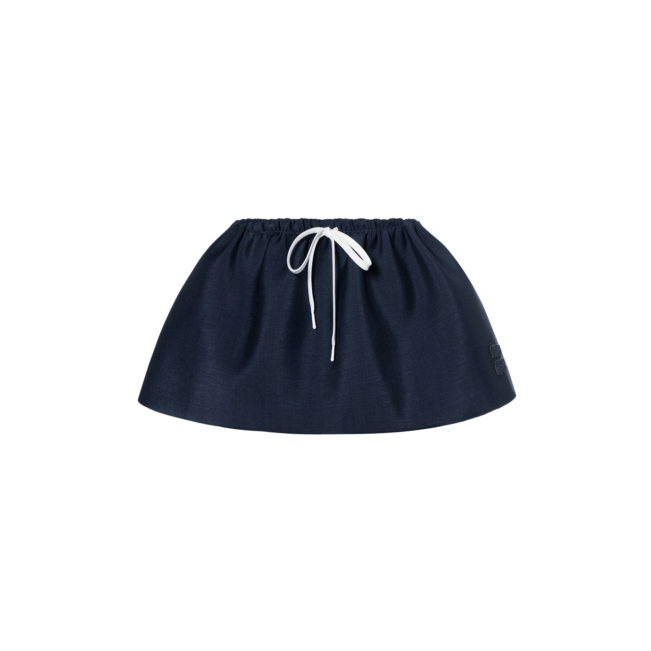MIU MIU Logo appliqué Wool Miniskirt