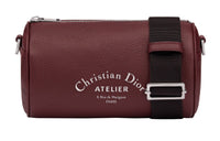 DIOR Calfskin Cylinder Bag Clutch Shoulder Bag Crossbody Bag Men's Burgundy