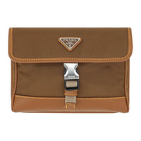 PRADA Leather With Nylon Messenger Bag, Shoulder Bag, Crossbody Bag Men's