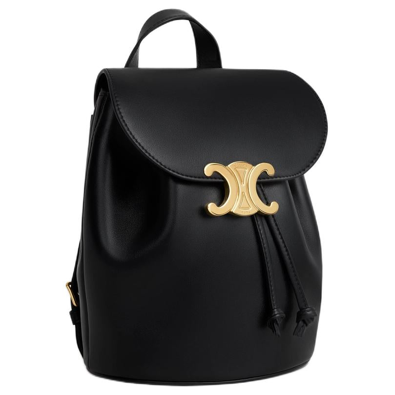 CELINE Smooth Cow Leather Backpack Women's Black