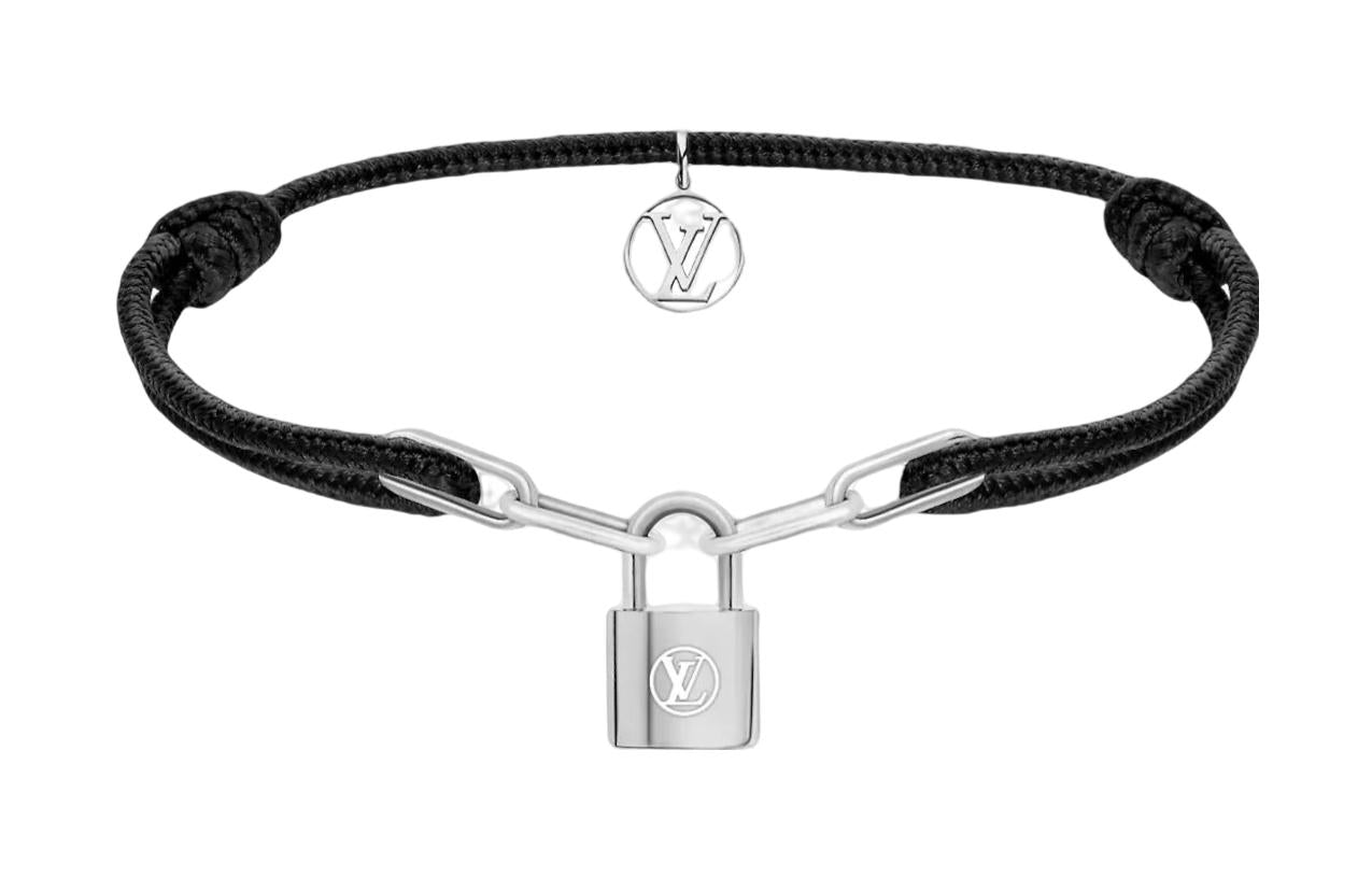 LOUIS VUITTON Q05269 SiLOUIS VUITTONer Lockit X Virgil Abloh Bracelet Natural Titanium