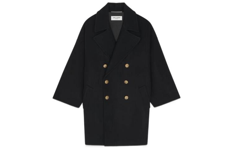 SAINT LAURENT Coats Men Black