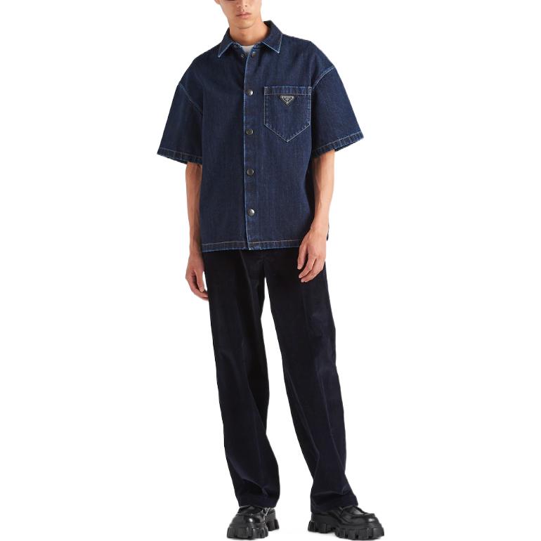 PRADA FW22 Shirt Men's Marine Blue
