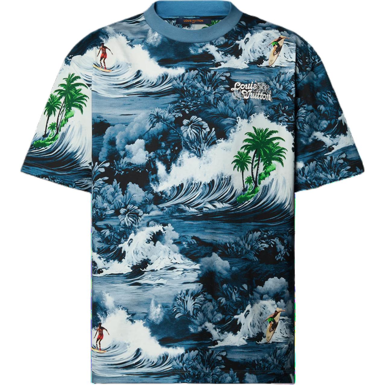 LOUIS VUITTON Printed Short-Sleeved Cotton T-Shirt