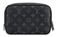 LOUIS VUITTON Toiletry Pouch Monogram Eclipse Pm Black/Grey