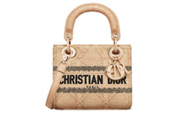 DIOR Lady D Lite Raffia Fiber Lady Dior Bag, Shoulder Bag, Crossbody Bag, Handbag Mini Women's Light Brown