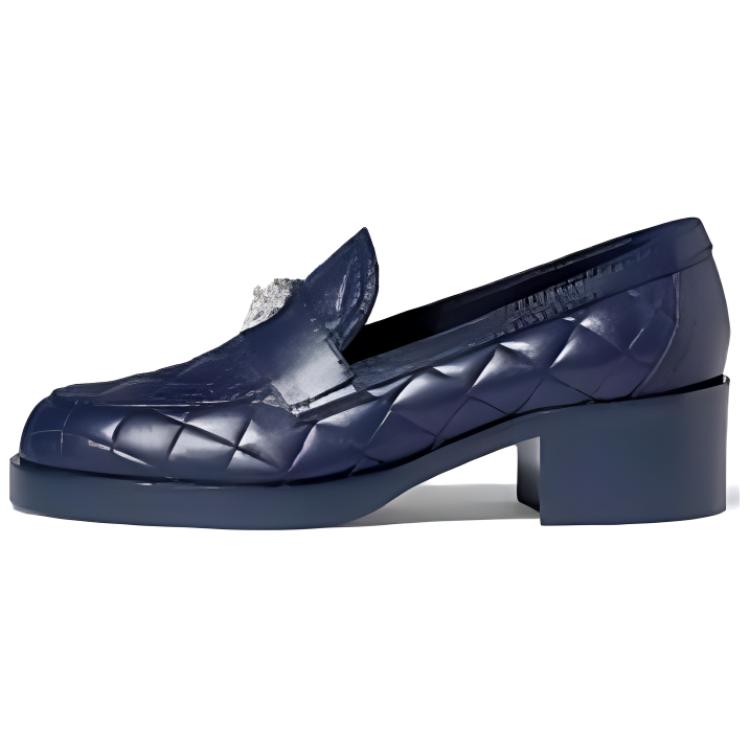 CHANEL 23C Early Spring Loafers 5cm Women's Dark Blue