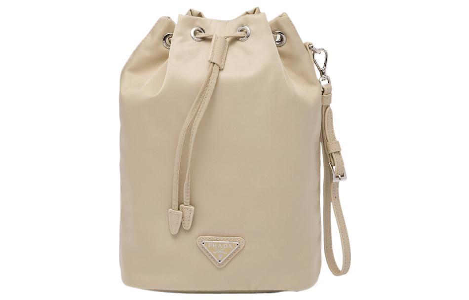 PRADA Fabric Bucket Bags Handbags Women's Desert Beige