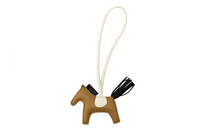 HERMES Sheepskin Pendants Unisex Black/Brown