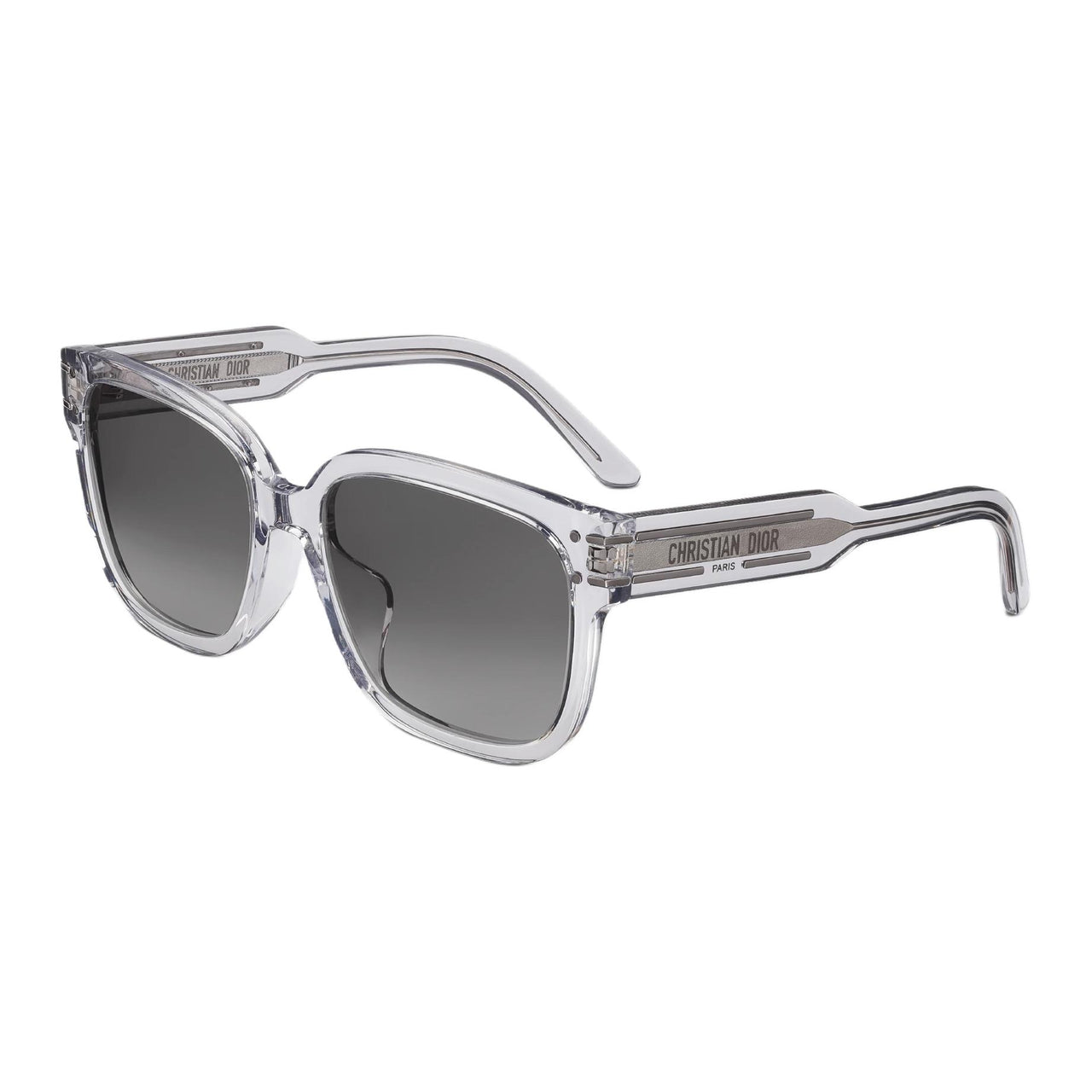 DIOR Acetate Metal Square Sunglasses Women's Light Gray