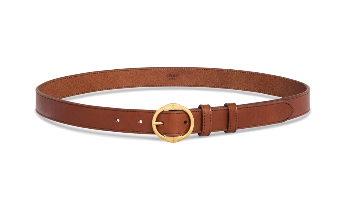 CELINE Medium Twin Triomphe Belt In Vintage Calfskin