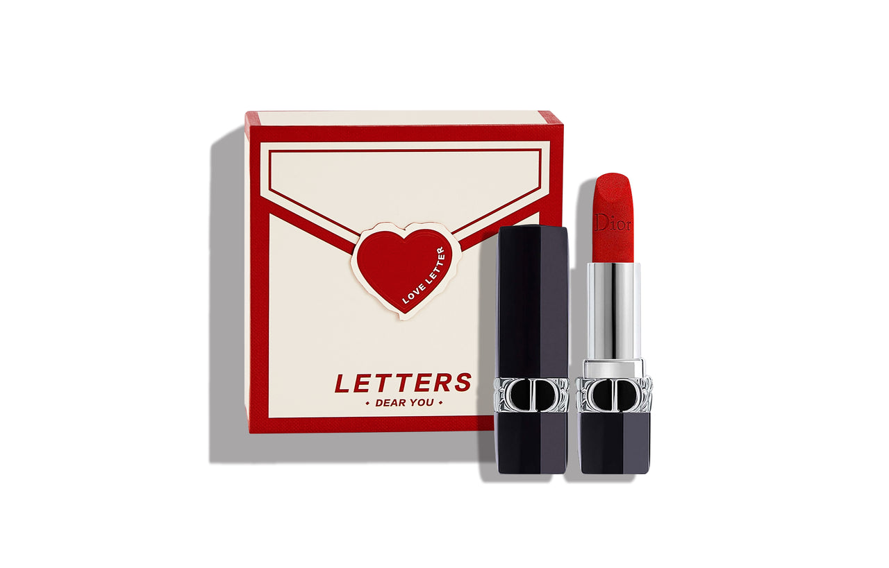 DIOR Brand-New Lively Blue Gold Lipstick With Small Envelope Gift Box Set