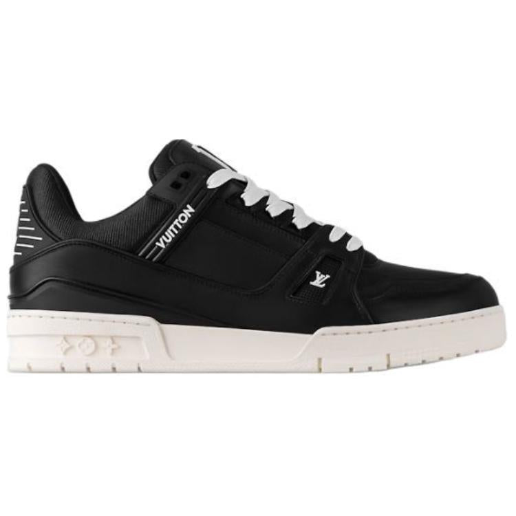 LOUIS VUITTON Trainer Low-Top Skateboard Shoes Men's Black